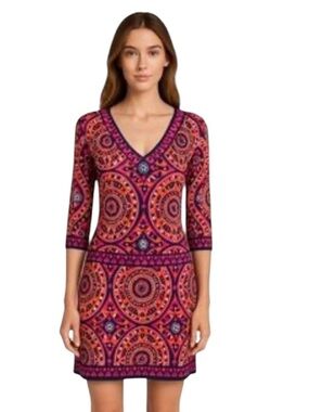Macbeth Collection by Margaret Josephs Colorful Dress size Small